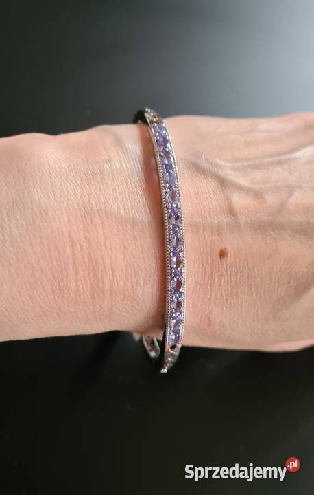 Srebrna bransoletka z tanzanitami srebro Bransoletki mazowieckie Otwock