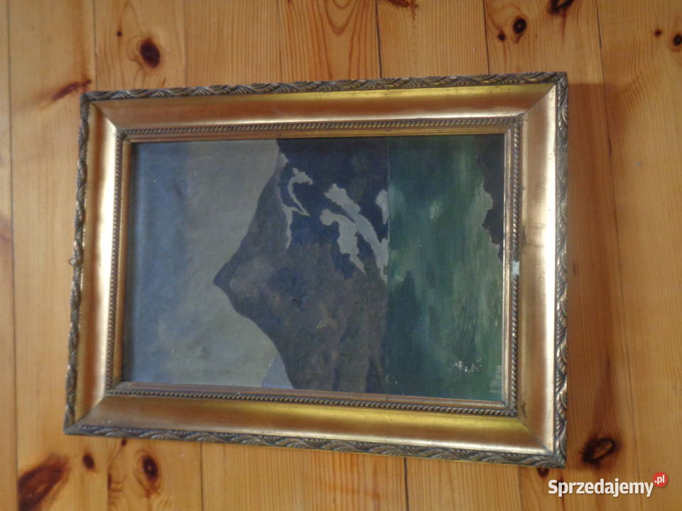 Obraz pejzaż górski olej na płótnie Lubin sprzedam