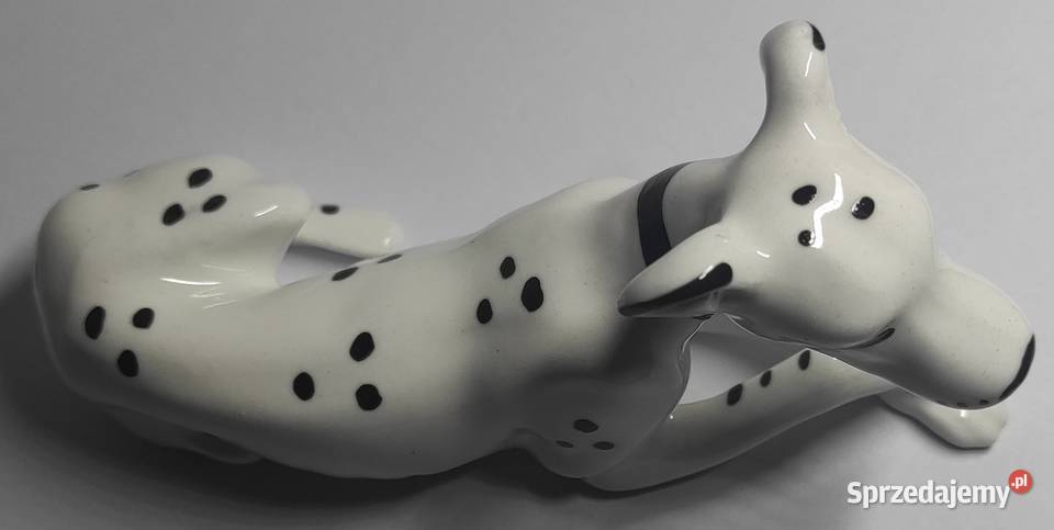 Pies Dalmatyńczyk figurka porcelana Ceroc Warszawa