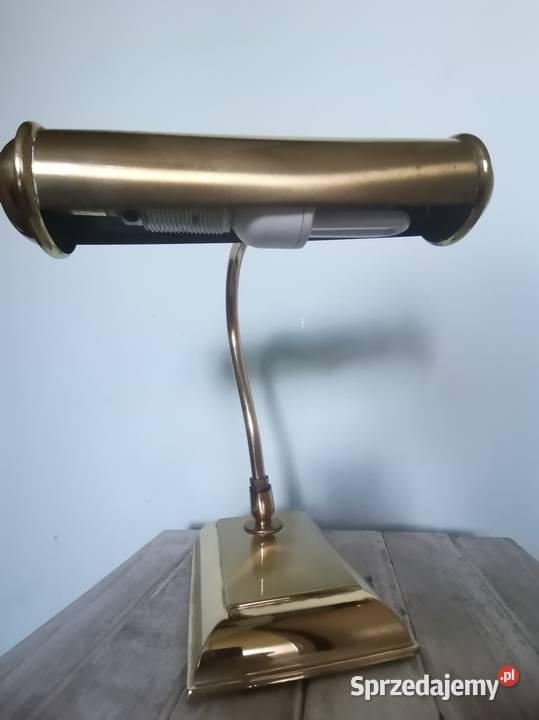 Lampa mosiązna gabinetowab bankierska w stylu Kraków