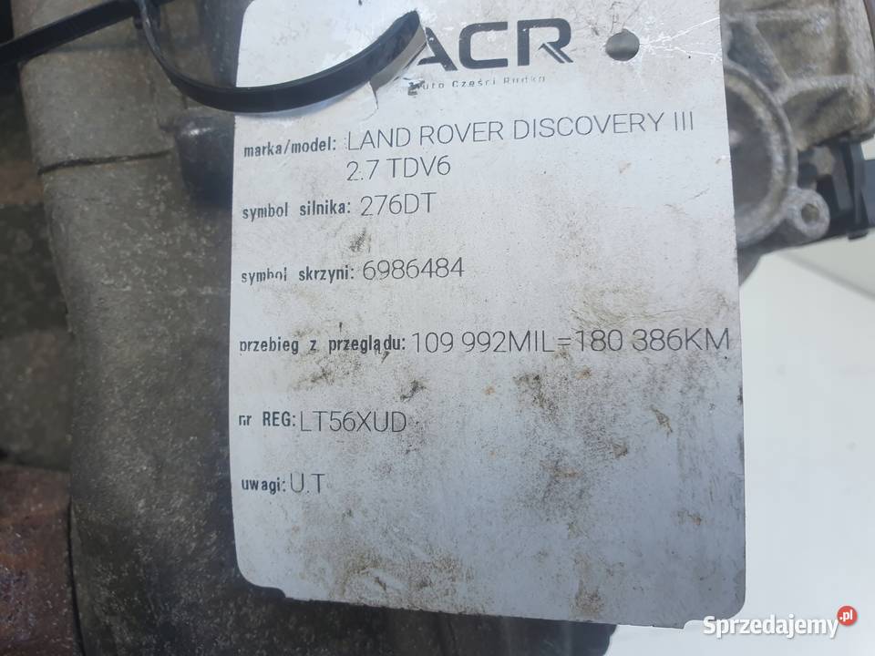Land Rover Discovery III 27 TDV6 REDUKTOR Rudka