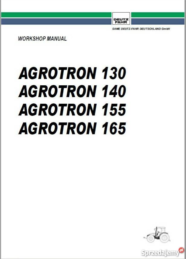 katalogi napraw cześci DEUTZFAHR SERWISOWE