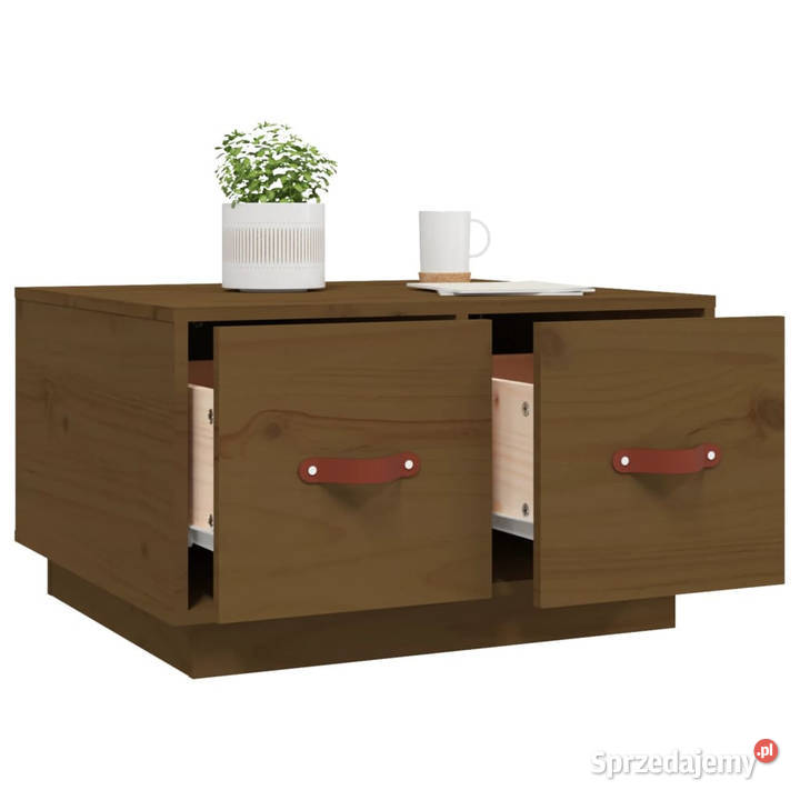 Stolik kawowy miodowy brąz 60x53x35 lite drewno mazowieckie
