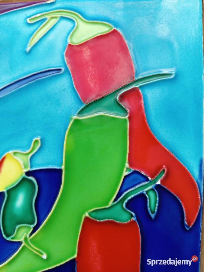 Ceramiczna polichromowana płytka artystyczna mazowieckie sprzedam