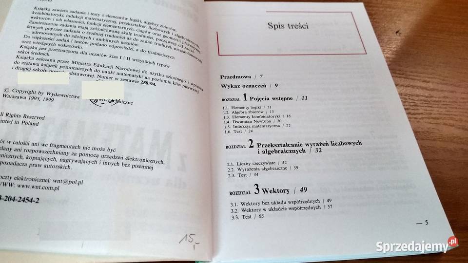 Zadania i testy z matematyki szkół średnich kl Gdańsk