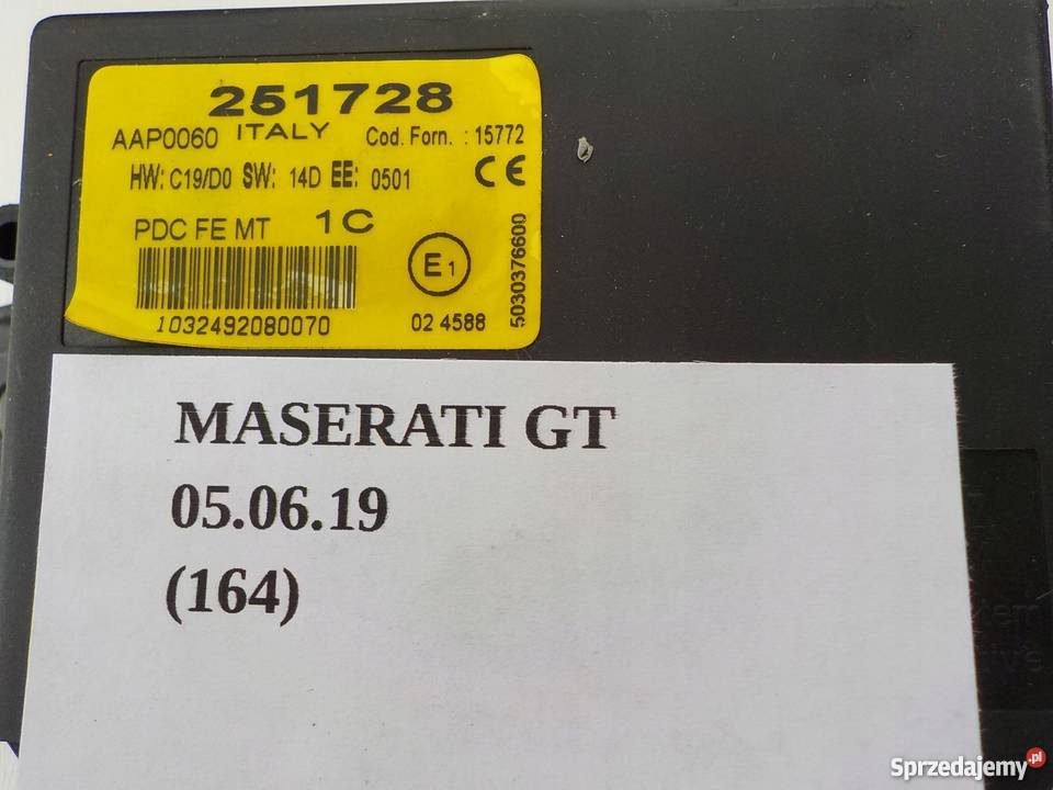 MODUŁ PARKOWANIA 251728 MASERATI GRANTURISMO osobowe wielkopolskie Nowy Tomyśl