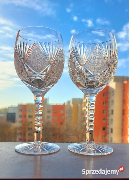 Piękne kieliszki kryształowe PRL sprzedam