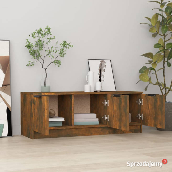 Szafka pod TV przydymiony dąb 197x35x52 WM817081 Warszawa sprzedam