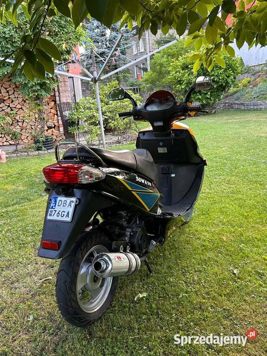 Skuter Motobi Sowa 50 4t 400 przebiegu kupiony w polskim salonie Mieroszów