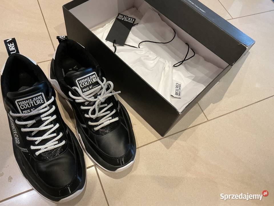 Sneakersy Skórzane Męskie Versace Jeans Couture Półbuty Nowa Sól