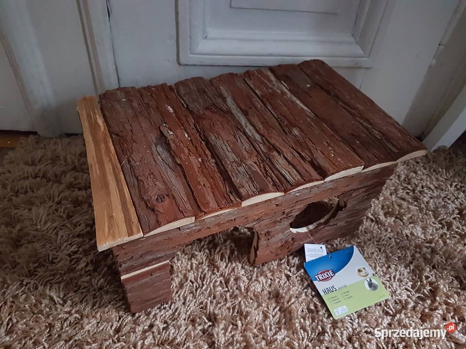 Duży drewniany domek królika szczura świnki Łódź sprzedam