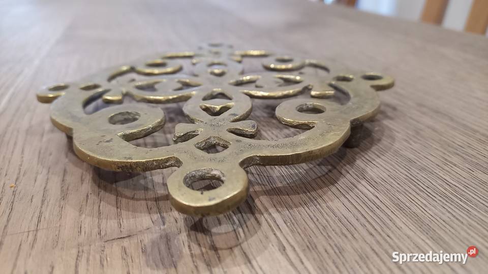 Podstawka mosiężna pod garnek żelazko 684 Gawroniec