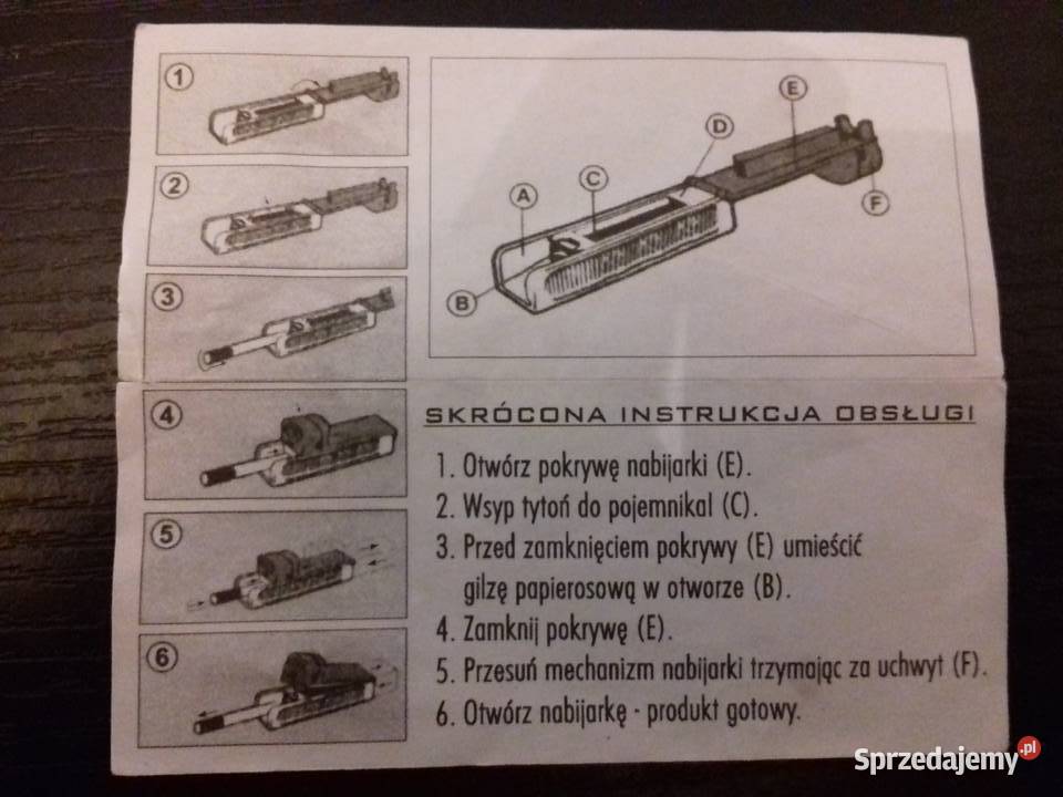 ręczna nabijarka gilz papierosów Warszawa sprzedam