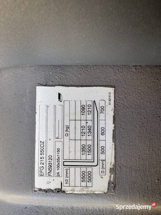 Jungheinrich EFG 215 550 DZ Triplex 2019r 1500 elektryczny Motoryzacja Tłuszcz