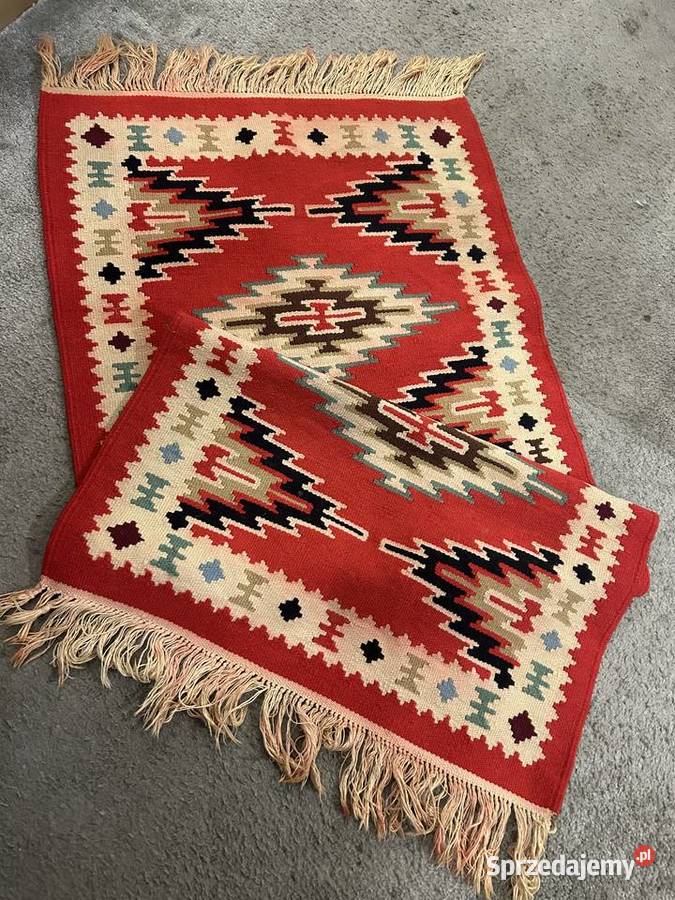Dywan kilim wełniany art deco Rękodzieło Kraków sprzedam
