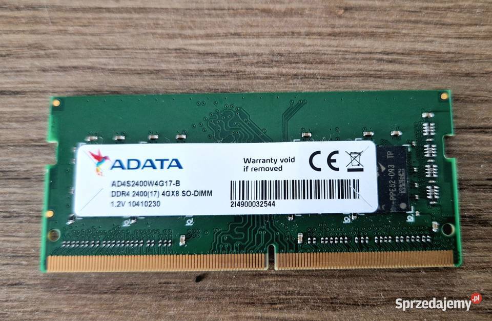 Pamięć ram ADATA DDR4 4GB 2400MHz sodimm Pamięci Bydgoszcz sprzedam