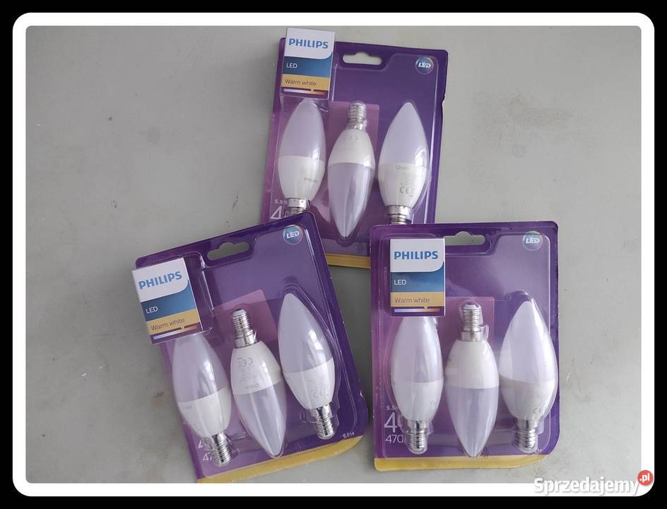 PHILIPS NOWE w blistrach ŻARÓWKI E14 9 sztuk 55W Płock
