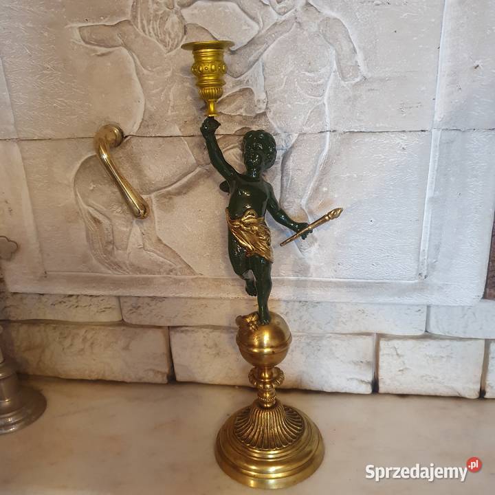 Podstawa do lampy naftowej świecznik z brązu dolnośląskie Wrocław