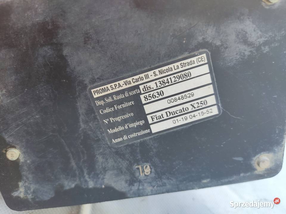 FIAT DUCATO WINDA WIESZAK KOŁA ZAPASOWEGO mazowieckie Radom