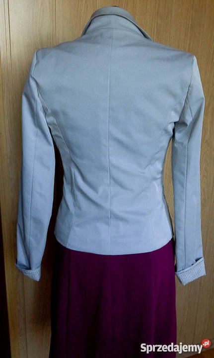 Szary popielaty żakiet marynarka klasyczna Kalisz