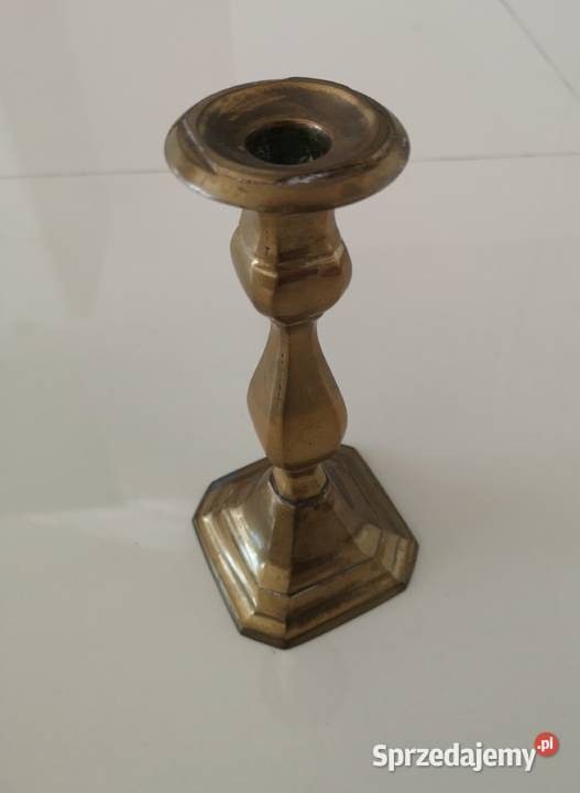 świecznik lichtarz Antyk miedziany