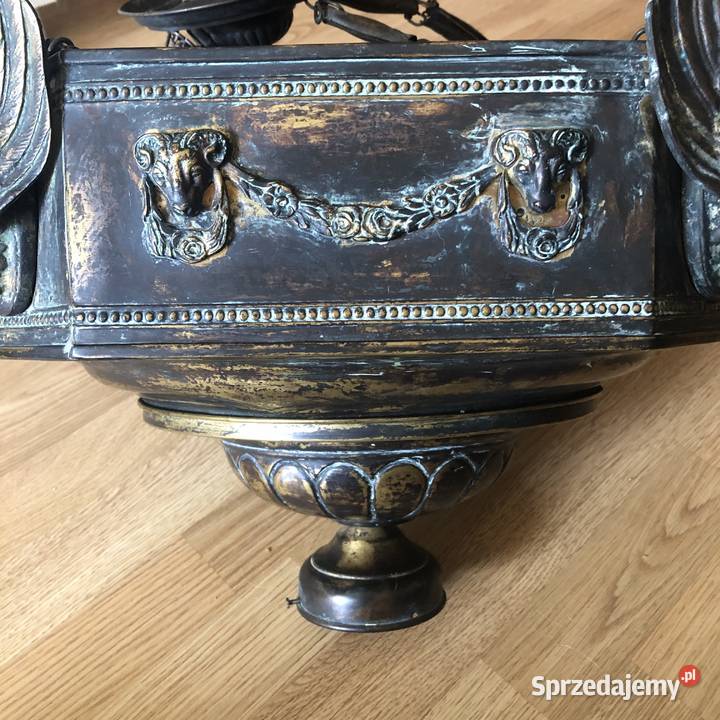 Żyrandol secesyjny ramiona łabędzie Warszawa