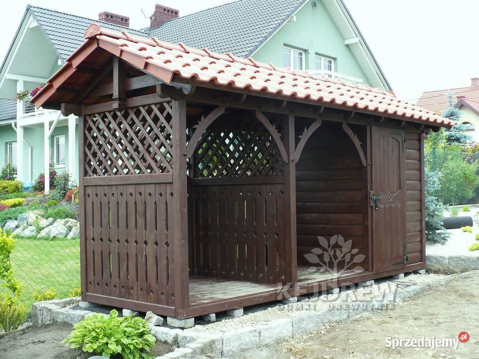 Nowoczesna stodoła domek z drewutnią nowoczesny Piła Pierwsza