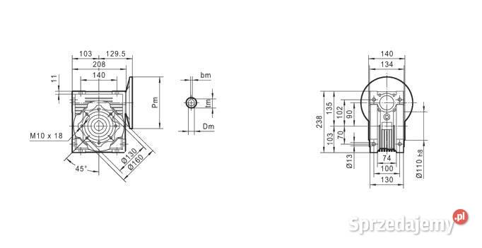 Silnik Elektryczny 075kW 1390 PRZEKŁADNIA I80 Solec Kujawski