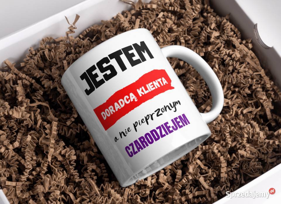 Kubek Nie jestem czarodziejem zabawny gadżet do małopolskie