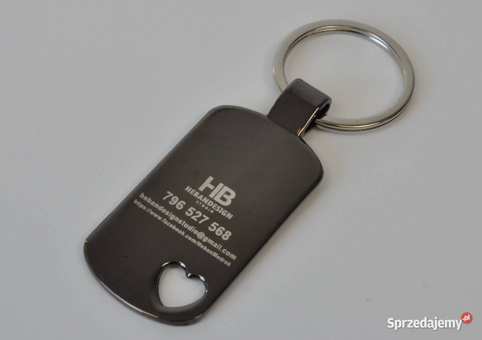 Brelok metalowy jednostronny grawer 100 serce podkarpackie