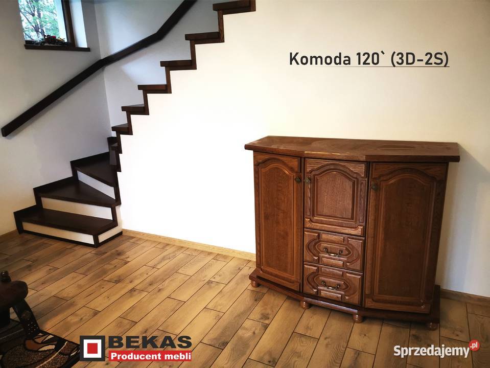 Klasyczna Komoda 120 Wysoka 3D2S Dąb Rustikalny 120cm Warszawa