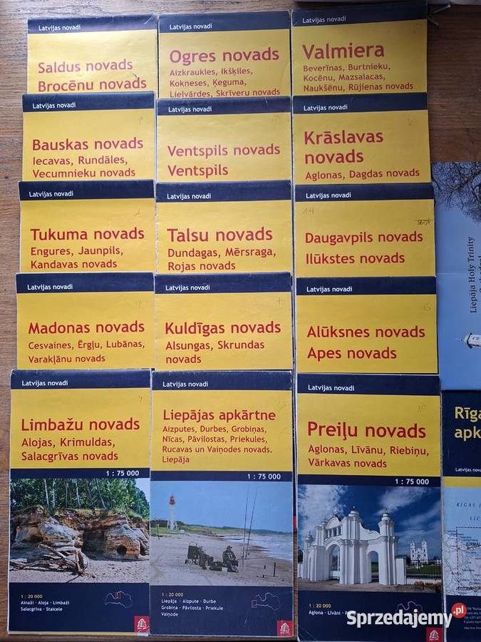 Łotwa 175 000 mapy 16 Latwijas novadi Kraków sprzedam