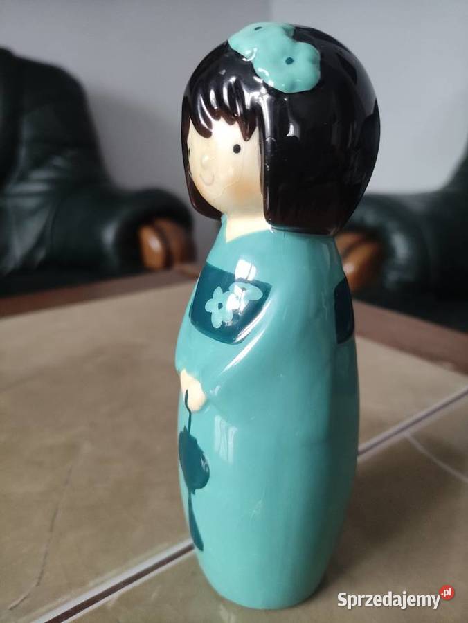 Porcelanowa figurka Kokeshi Japonia Janów Lubelski