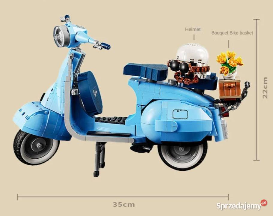 Klocki skuter VESPA 125 Piaggio rzymskie wakacje Klocki wielkopolskie