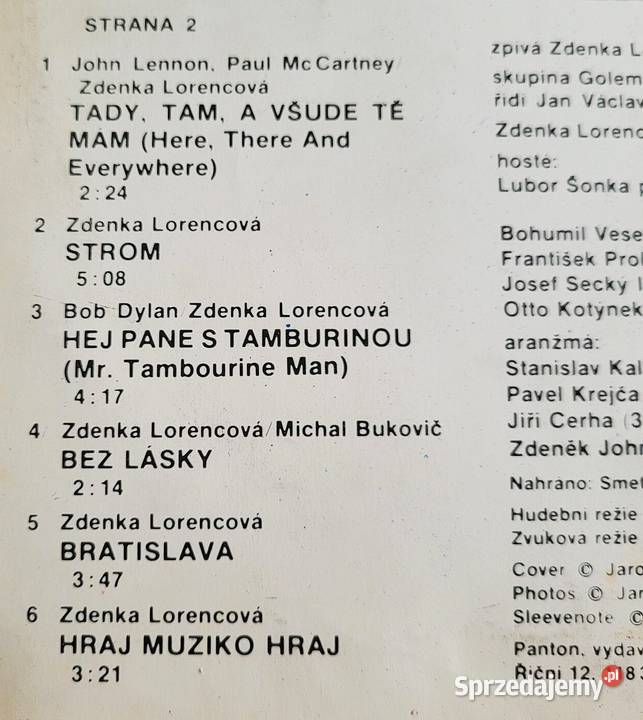 Zdenka Lorencov Predstawy płyta winylowa z roku Chełmno