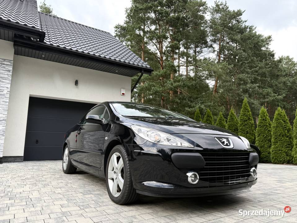 Peugeot 307 CC 20 140 2008 r 198 serwis czarny nieuszkodzony Maków Mazowiecki