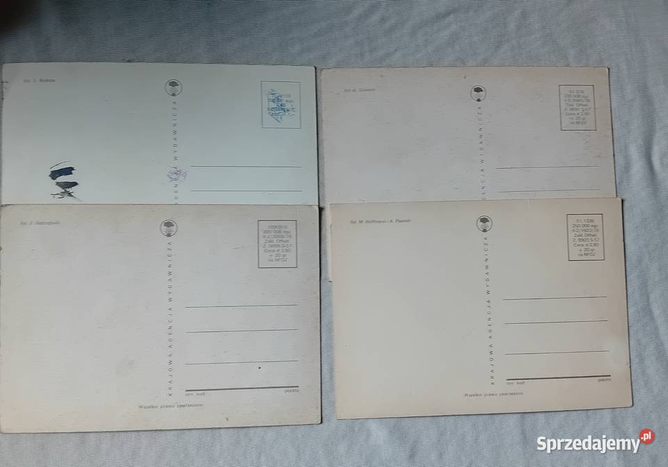 Zestaw 4 pocztówek wielkanocnych KAW 197881 r