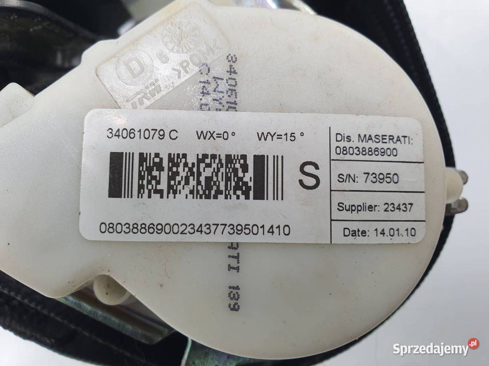 PAS BEZPIECZŃSTWA MASERATI QUATTROPORTE S Lipno