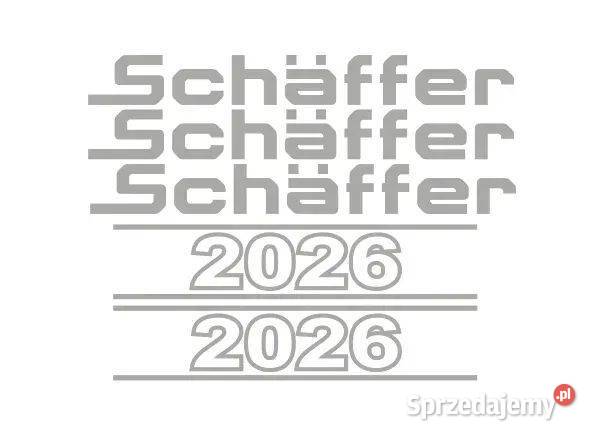 Naklejki oklejenie SCHAFFER 2026 Zamiennik Janików sprzedam