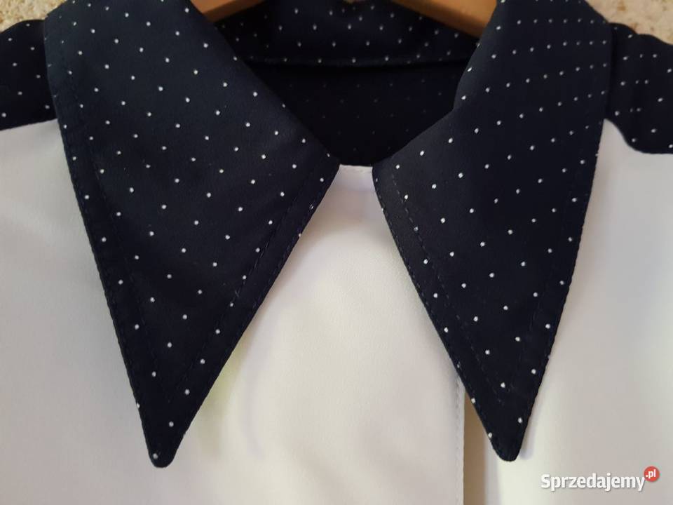 XL żorżeta bluzka koszula Vintage Retro biała