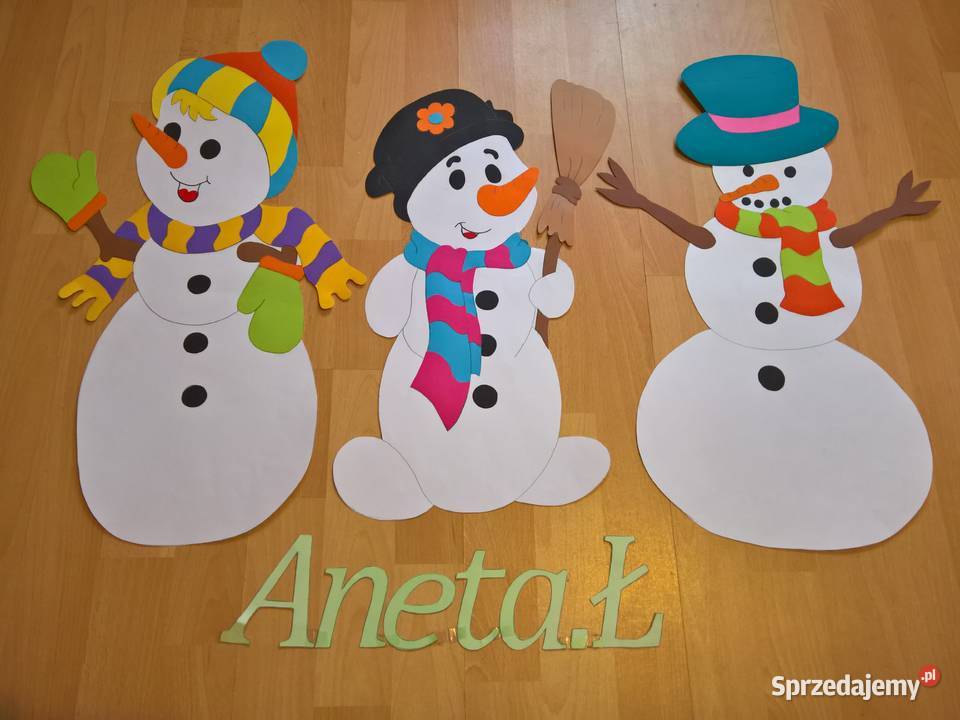 Dekoracje dwustronne okienne zimowe z brystolu Garwolin