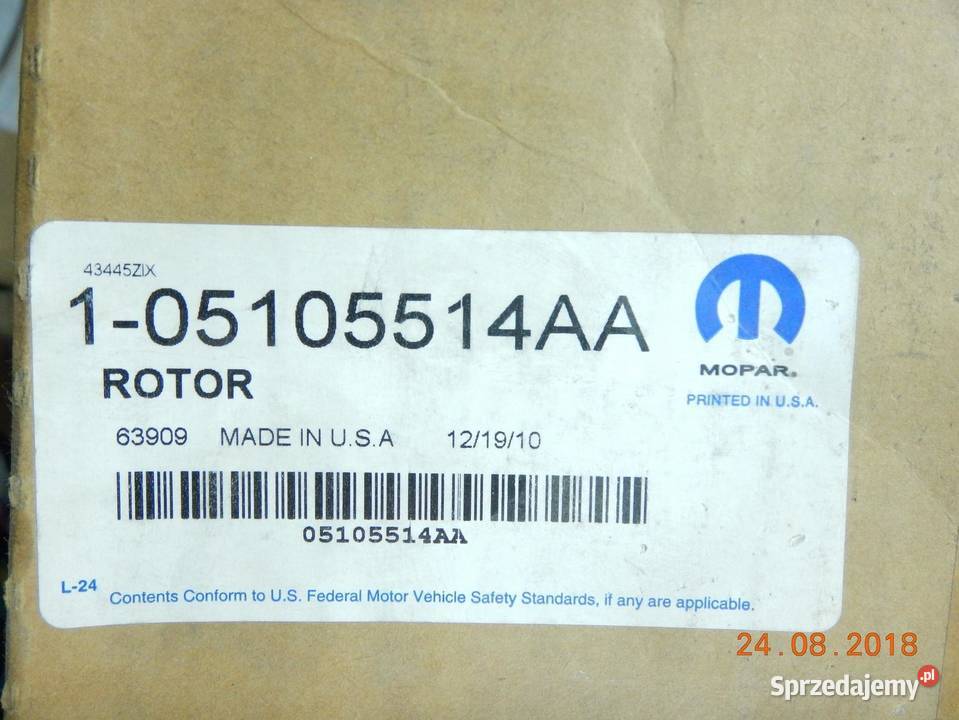 TARCZA HAMULCOWA CHRYSLER SEBRING JEEP COMPAS