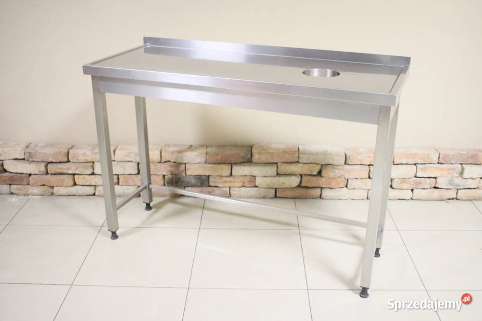 Stół gastronomiczny 130x50 z otworem na odpadki Pszczyna