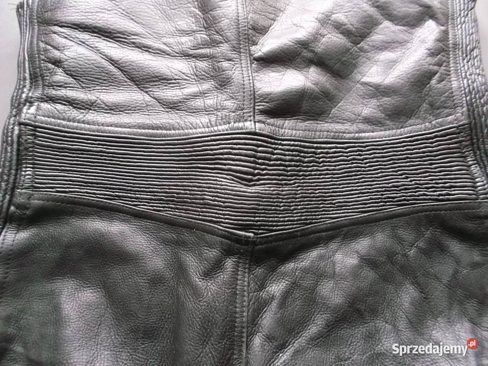 Spodnie motocyklowe skórzane OGRODNICZKI r 50 S Rewal
