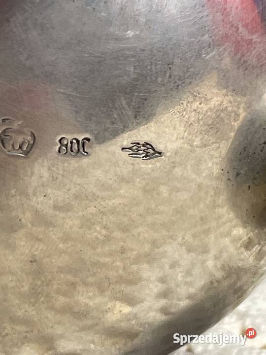 Srebro Kubek na 3 kulkach Niemcy XIX wiek Antyki Jelenia Góra