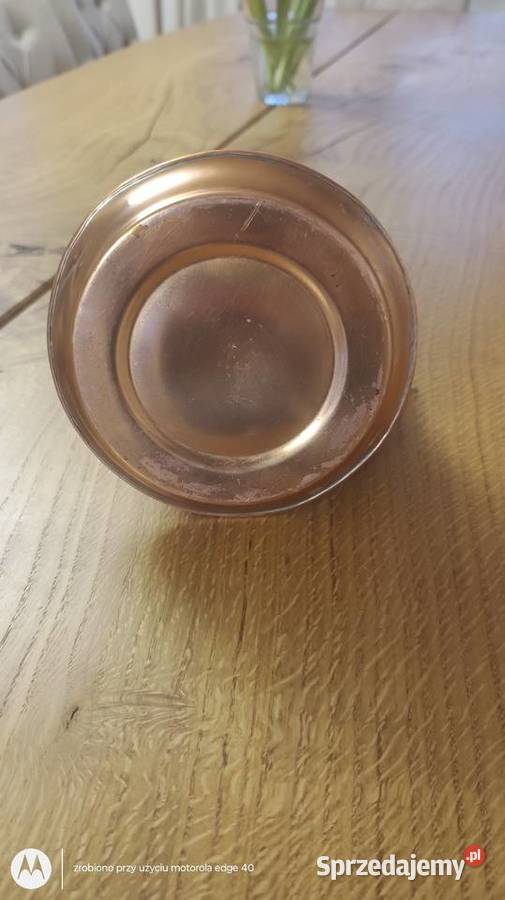 Piękny miedziany czajnik z grawerem Ciechanów