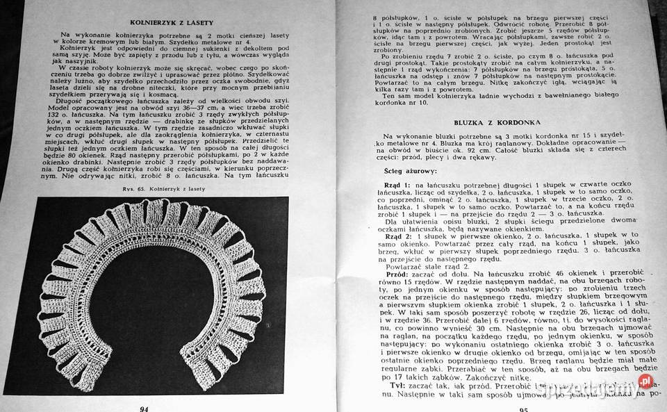 Serwetki Konfekcja szydełkowa Helena Gawrońska miękka Chełm sprzedam