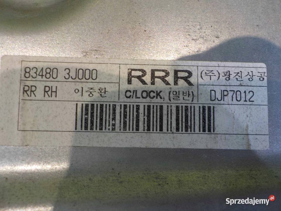 IX55 0812 EUROPA podnosnik szyby prawy tyl mazowieckie Suków