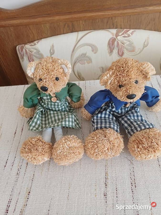 Foteliki z miśkami że słomy plus kapelusiki Gdynia