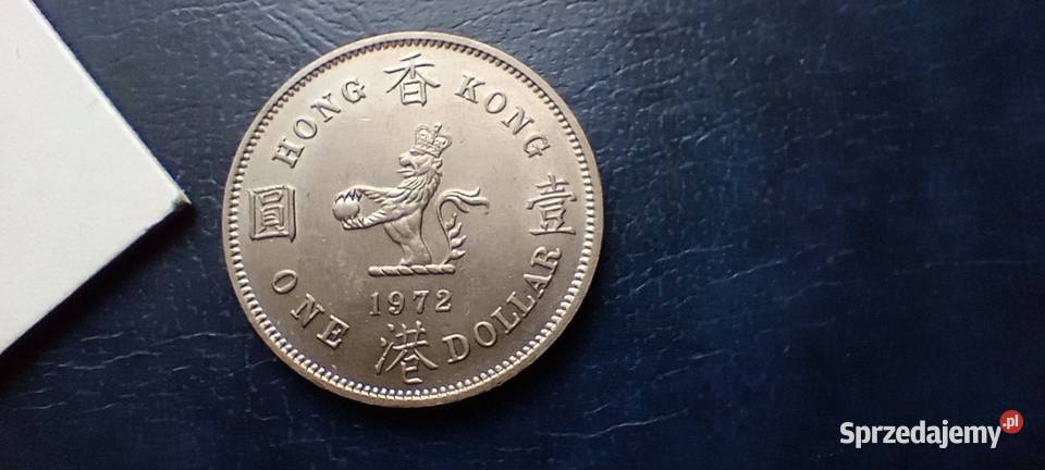 Stare monety 1 dolar 1972 Hong Kong Lesko